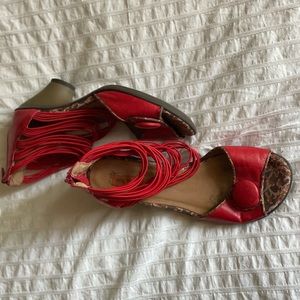 Miz Mooz Red Strappy Sandals